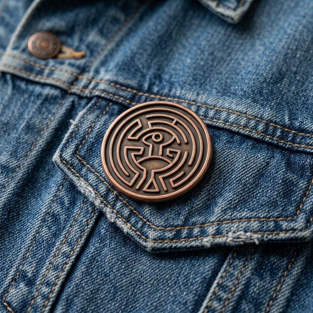 Westworld Maze Loot Crate Enamel Pin Jan 2018 Discover HBO Series Bronze Tone